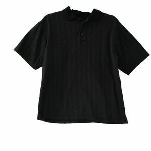 Golden Bear Mens Black Polo Shirt Cotton Collared Solid Pullover Short Sleeve M